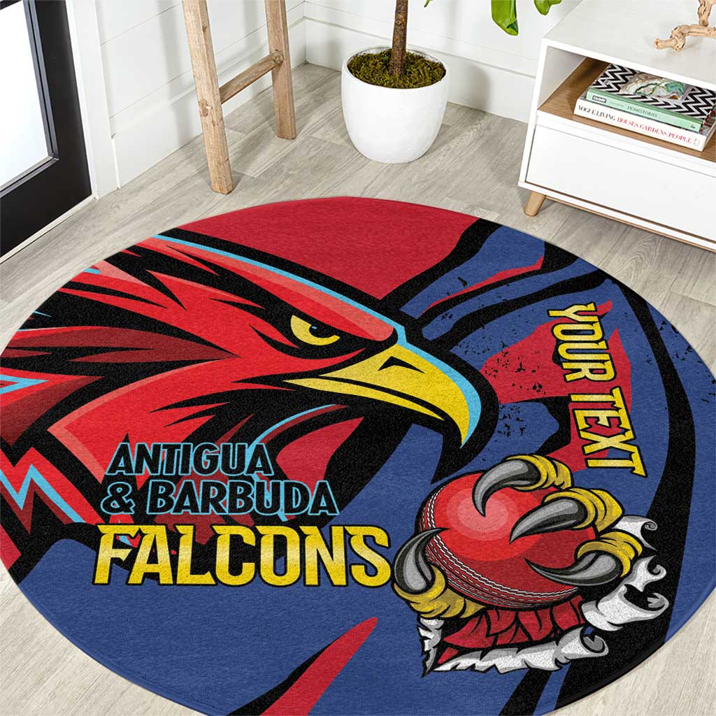 Antigua and Barbuda Cricket Custom Round Carpet Go Champions Falcons - Wonder Print Shop