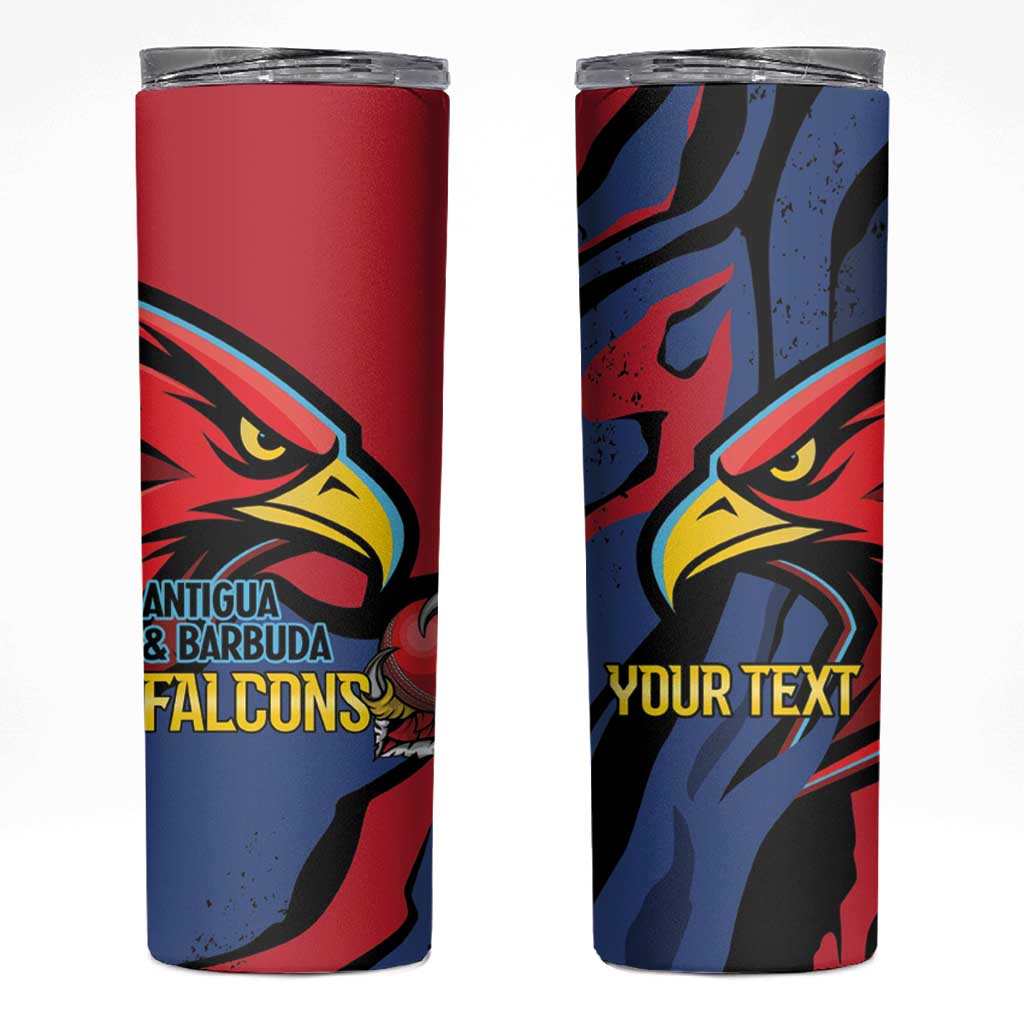 Antigua and Barbuda Cricket Custom Skinny Tumbler Go Champions Falcons - Wonder Print Shop