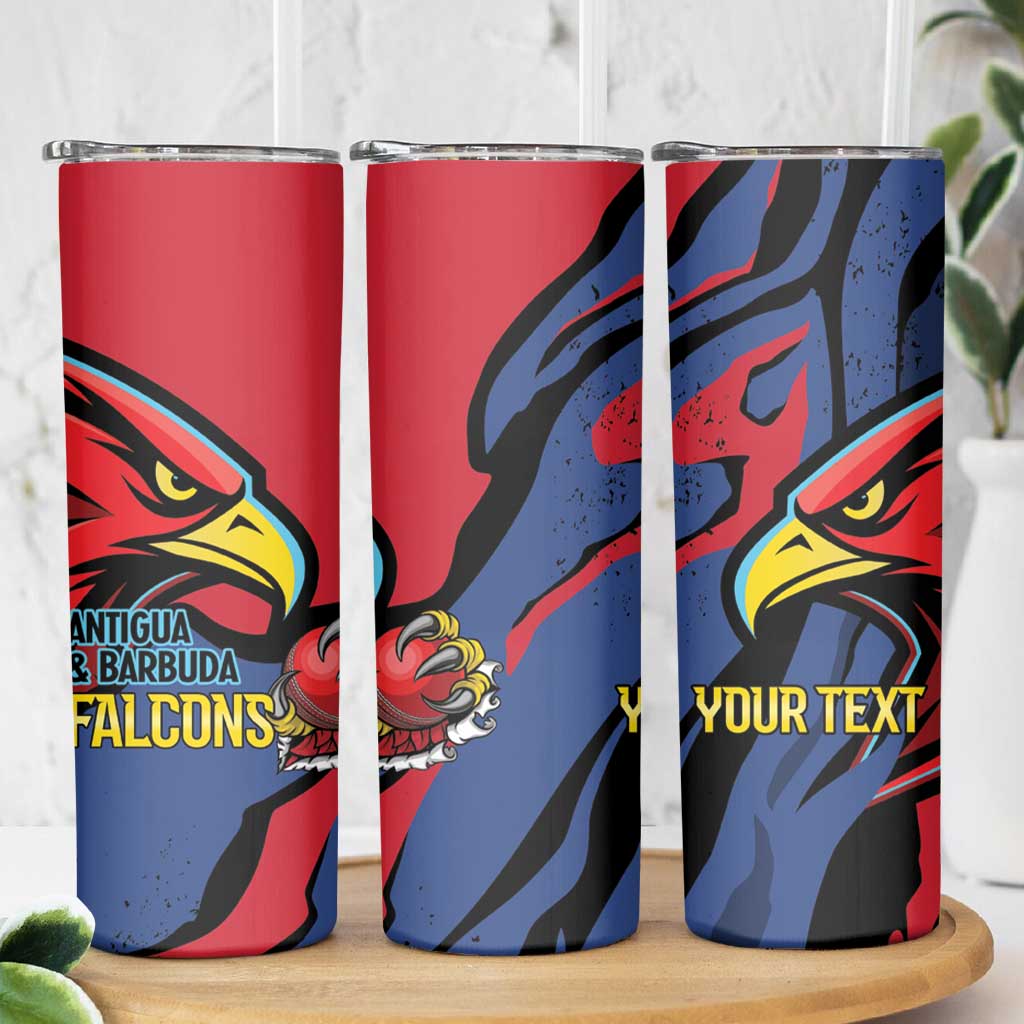 Antigua and Barbuda Cricket Custom Skinny Tumbler Go Champions Falcons - Wonder Print Shop
