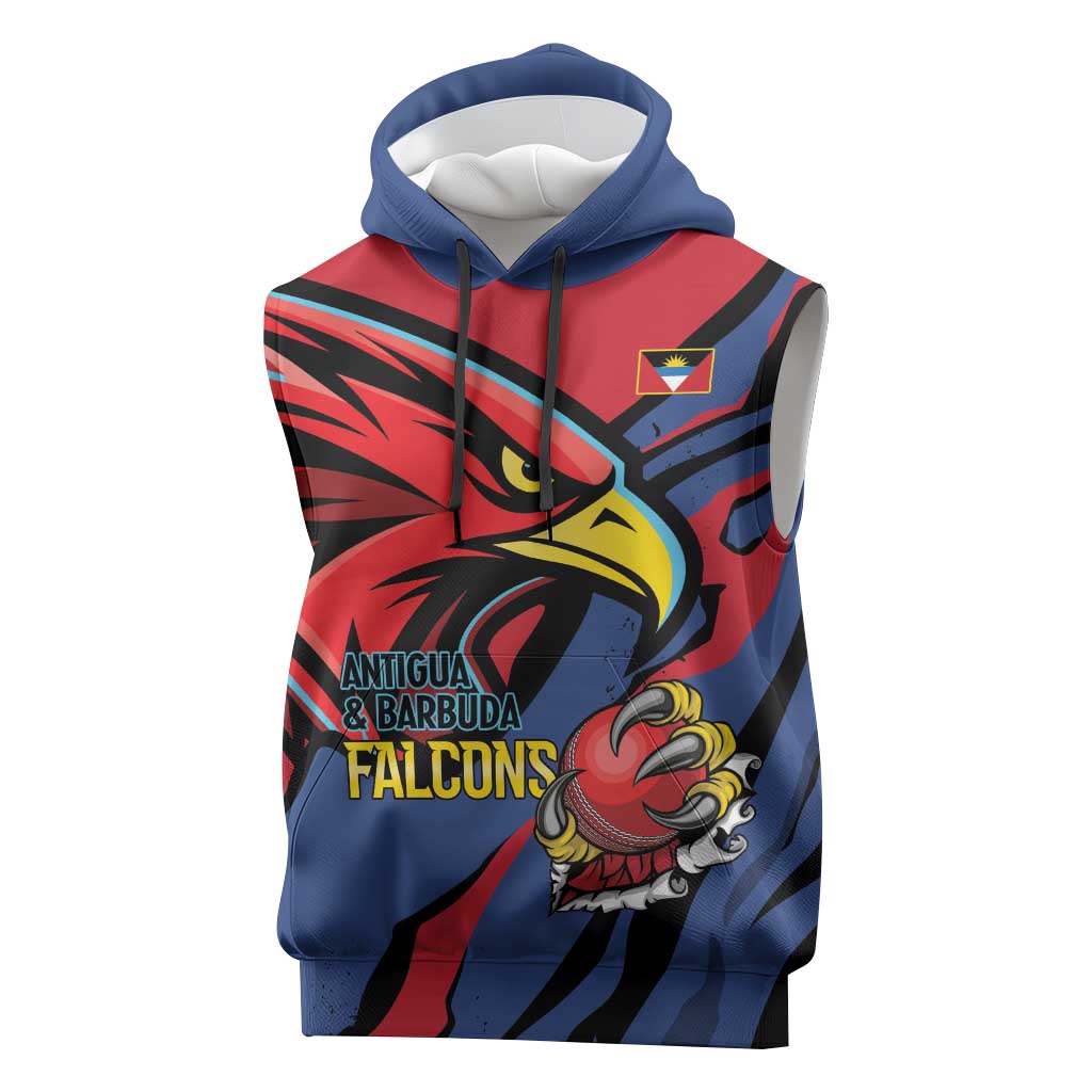 Antigua and Barbuda Cricket Custom Sleeveless Hoodie Go Champions Falcons - Wonder Print Shop