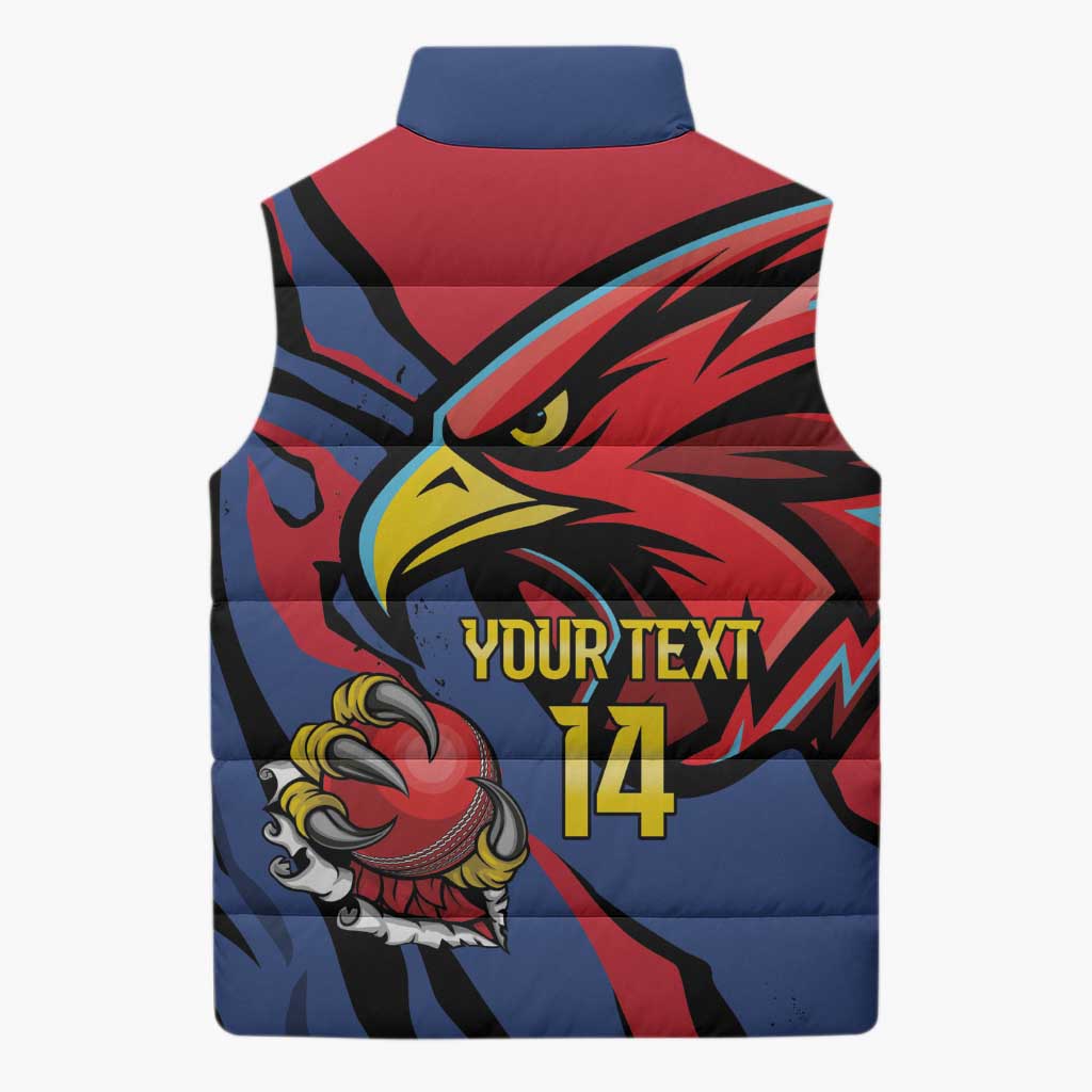 Antigua and Barbuda Cricket Custom Sleeveless Puffer Jacket Go Champions Falcons - Wonder Print Shop
