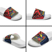 Antigua and Barbuda Cricket Custom Slide Sandals Go Champions Falcons - Wonder Print Shop