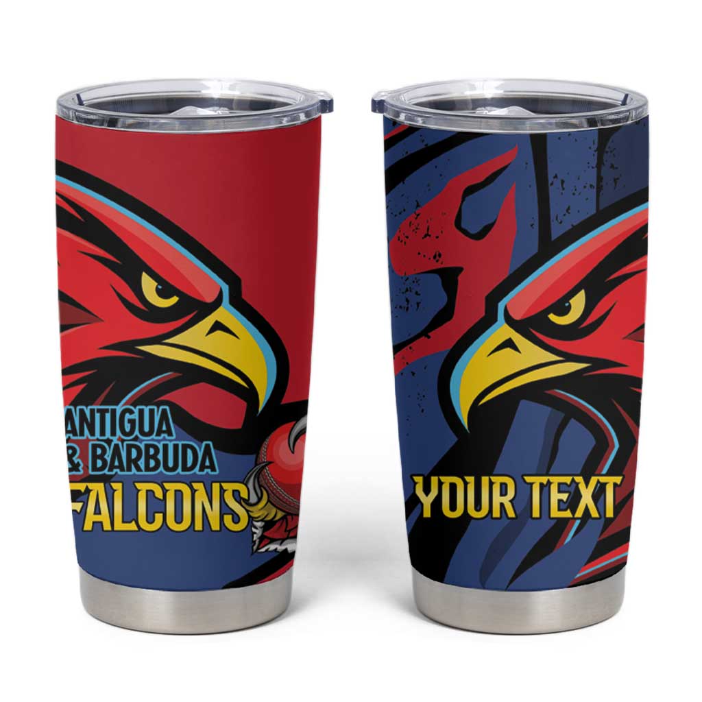 Antigua and Barbuda Cricket Custom Tumbler Cup Go Champions Falcons - Wonder Print Shop