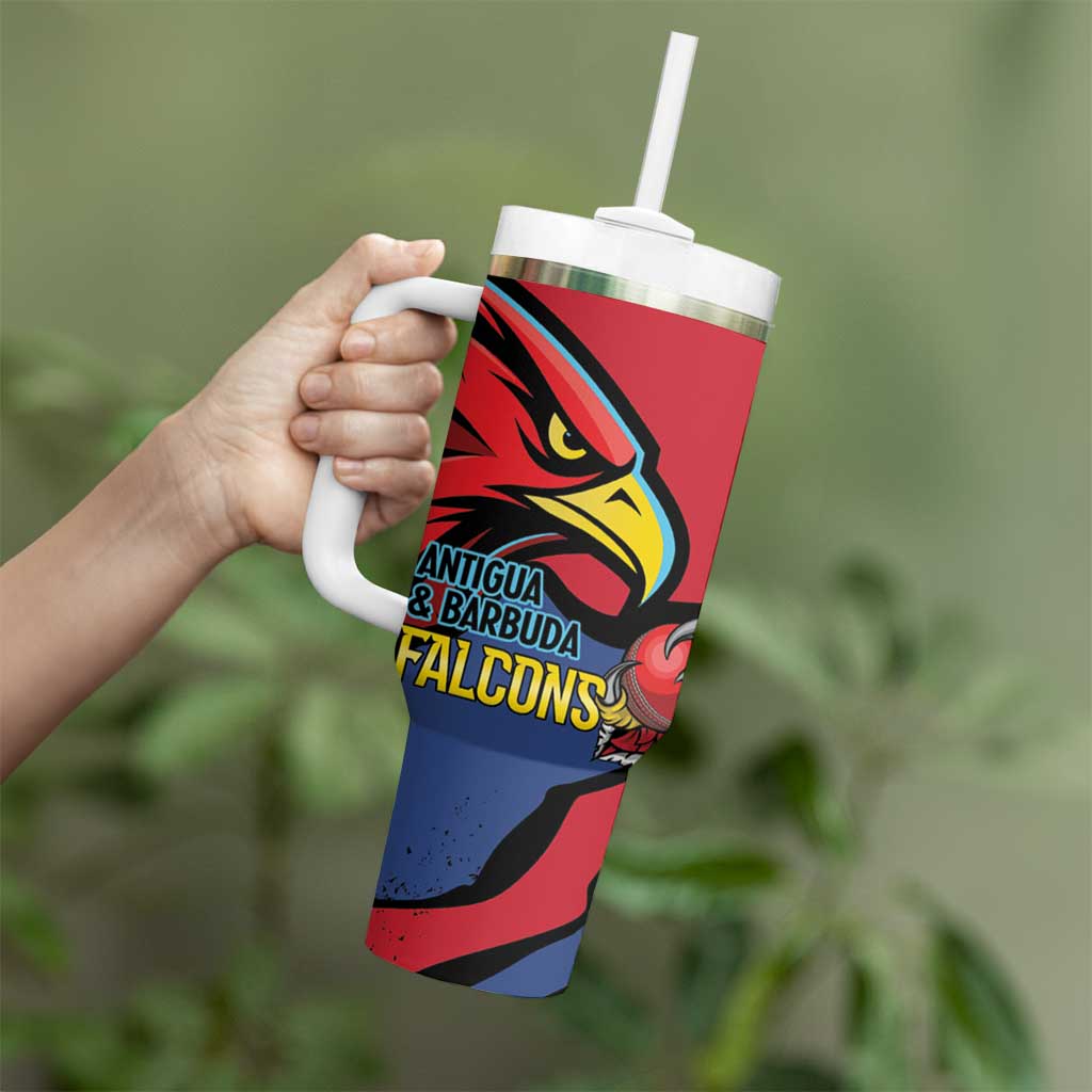 Antigua and Barbuda Cricket Custom Tumbler With Handle Go Champions Falcons - Wonder Print Shop