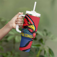 Antigua and Barbuda Cricket Custom Tumbler With Handle Go Champions Falcons - Wonder Print Shop