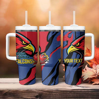 Antigua and Barbuda Cricket Custom Tumbler With Handle Go Champions Falcons - Wonder Print Shop