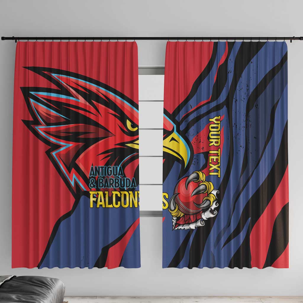 Antigua and Barbuda Cricket Custom Window Curtain Go Champions Falcons - Wonder Print Shop