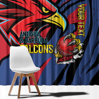 Antigua and Barbuda Cricket Custom Window Curtain Go Champions Falcons - Wonder Print Shop