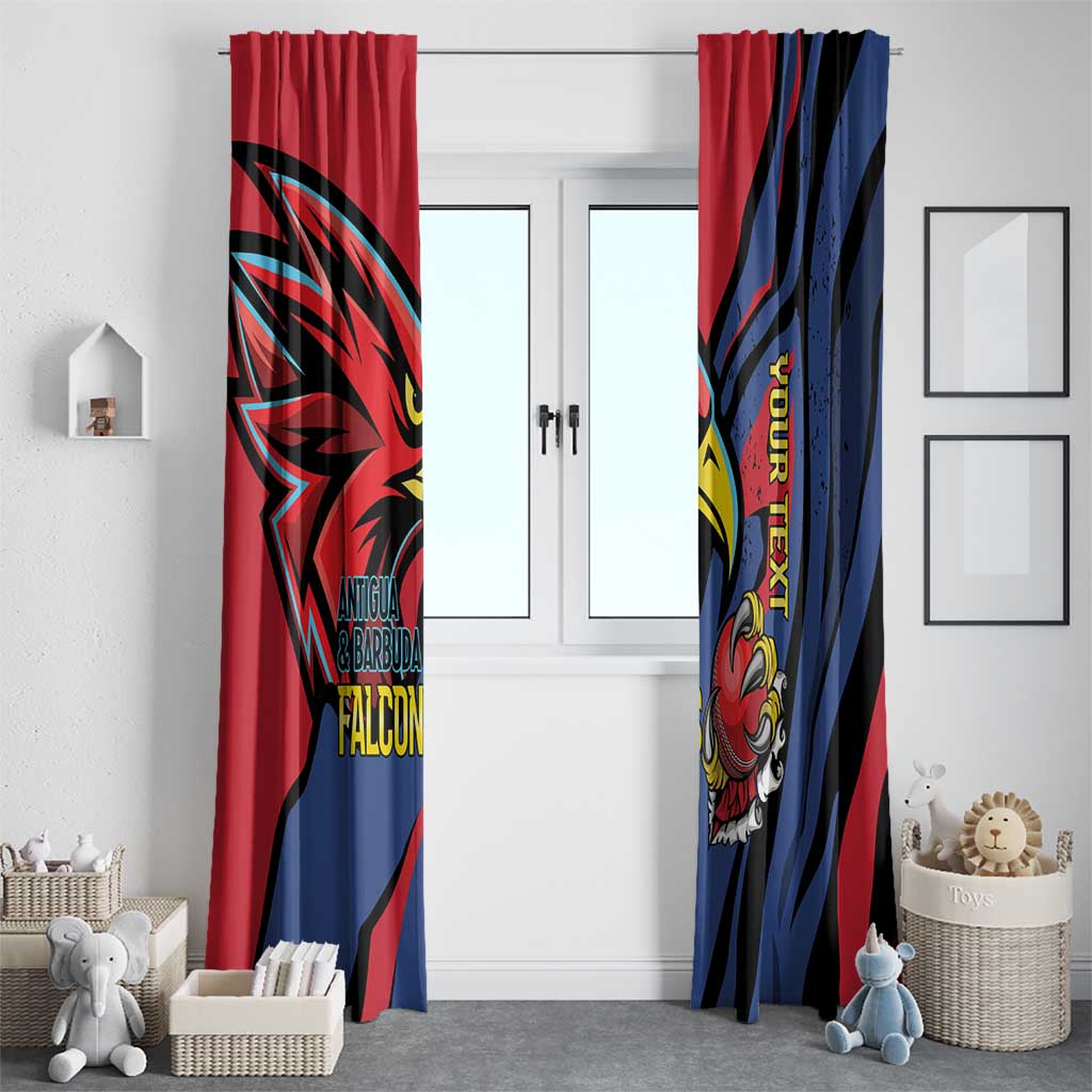 Antigua and Barbuda Cricket Custom Window Curtain Go Champions Falcons - Wonder Print Shop