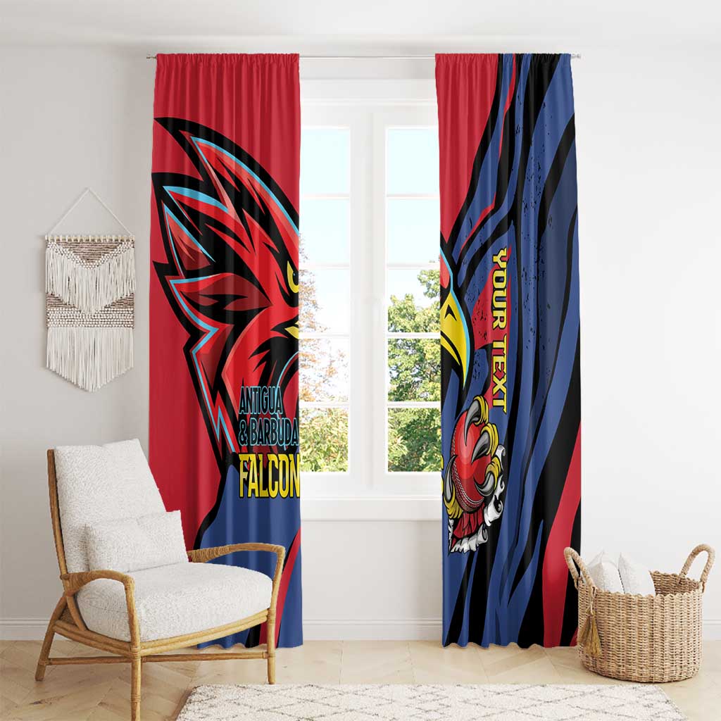 Antigua and Barbuda Cricket Custom Window Curtain Go Champions Falcons - Wonder Print Shop