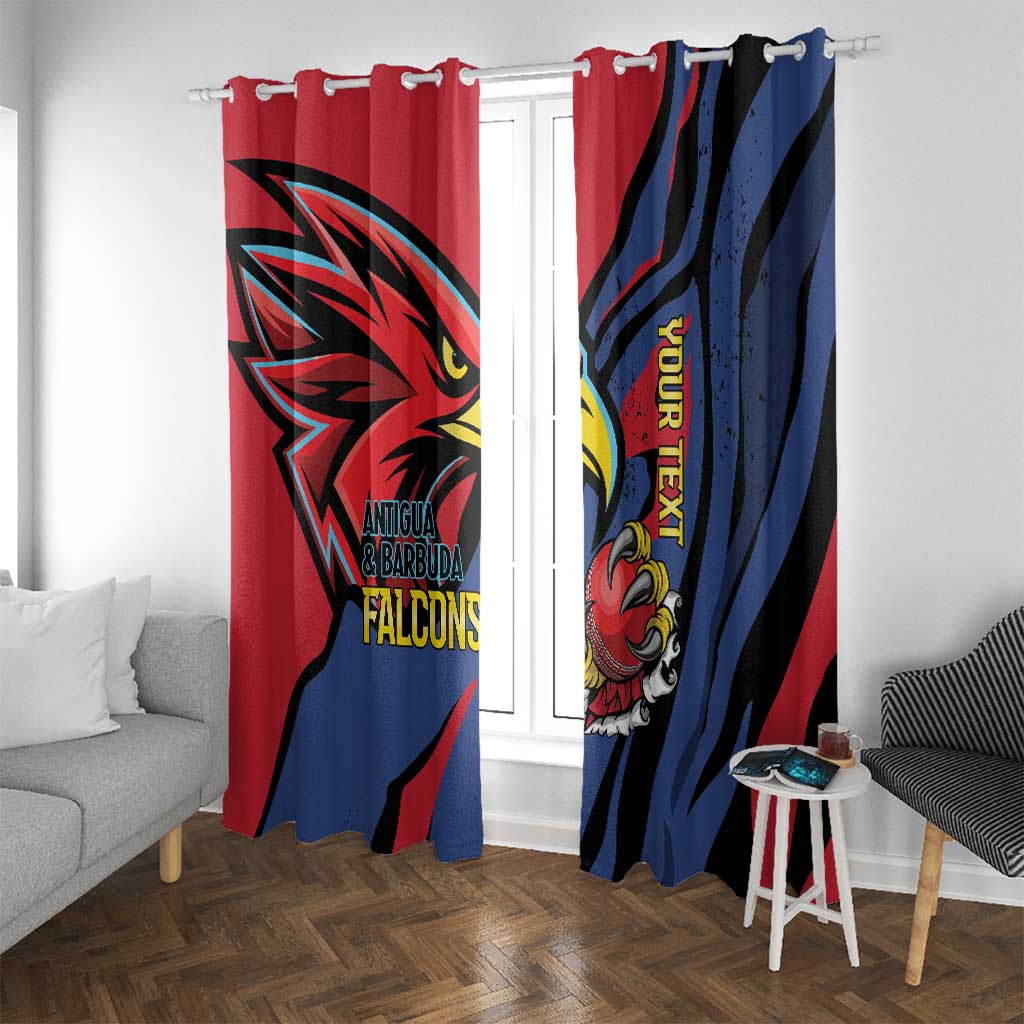 Antigua and Barbuda Cricket Custom Window Curtain Go Champions Falcons - Wonder Print Shop