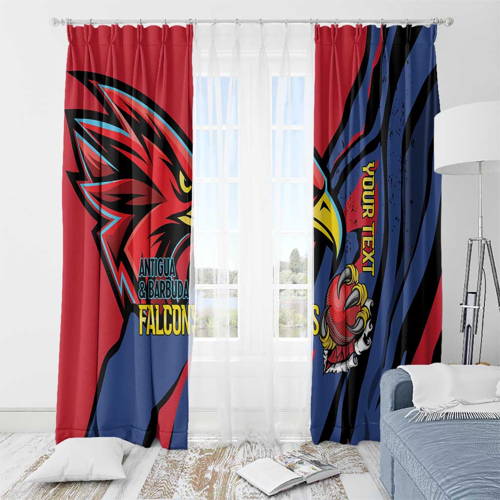 Antigua and Barbuda Cricket Custom Window Curtain Go Champions Falcons - Wonder Print Shop
