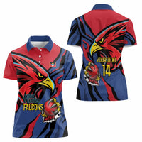 Antigua and Barbuda Cricket Custom Women Polo Shirt Go Champions Falcons - Wonder Print Shop