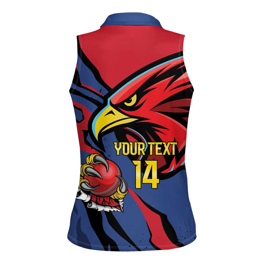Antigua and Barbuda Cricket Custom Women Sleeveless Polo Shirt Go Champions Falcons - Wonder Print Shop
