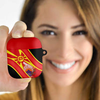 Personalised Macedonia National Day AirPods Case New Sun of Liberty Waves Style - Wonder Print Shop