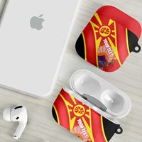 Personalised Macedonia National Day AirPods Case New Sun of Liberty Waves Style - Wonder Print Shop