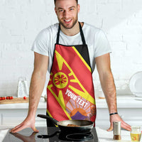 Personalised Macedonia National Day Apron New Sun of Liberty Waves Style - Wonder Print Shop
