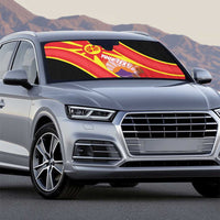 Personalised Macedonia National Day Auto Sun Shade New Sun of Liberty Waves Style - Wonder Print Shop