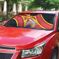 Personalised Macedonia National Day Auto Sun Shade New Sun of Liberty Waves Style - Wonder Print Shop