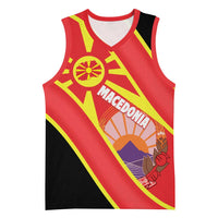 Personalised Macedonia National Day Basketball Jersey New Sun of Liberty Waves Style - Wonder Print Shop