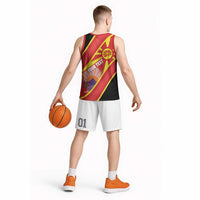 Personalised Macedonia National Day Basketball Jersey New Sun of Liberty Waves Style - Wonder Print Shop