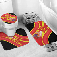 Personalised Macedonia National Day Bathroom Set New Sun of Liberty Waves Style - Wonder Print Shop
