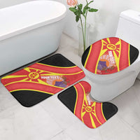 Personalised Macedonia National Day Bathroom Set New Sun of Liberty Waves Style - Wonder Print Shop