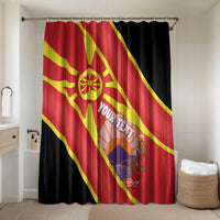 Personalised Macedonia National Day Bathroom Set New Sun of Liberty Waves Style - Wonder Print Shop