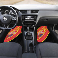 Personalised Macedonia National Day Car Mats New Sun of Liberty Waves Style - Wonder Print Shop