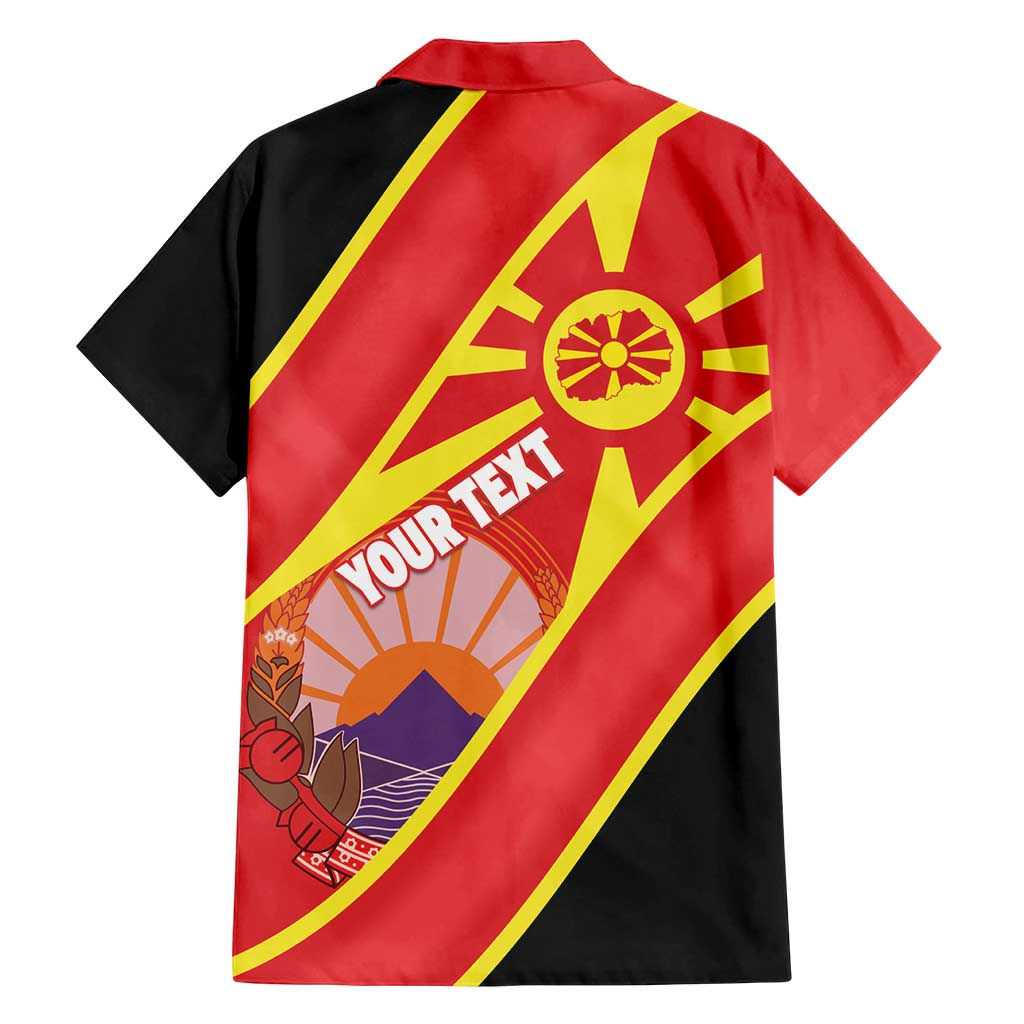 Personalised Macedonia National Day Family Matching Off Shoulder Maxi Dress and Hawaiian Shirt New Sun of Liberty Waves Style - Wonder Print Shop