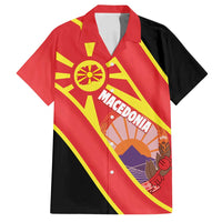 Personalised Macedonia National Day Family Matching Puletasi and Hawaiian Shirt New Sun of Liberty Waves Style - Wonder Print Shop