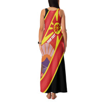 Personalised Macedonia National Day Family Matching Tank Maxi Dress and Hawaiian Shirt New Sun of Liberty Waves Style - Wonder Print Shop