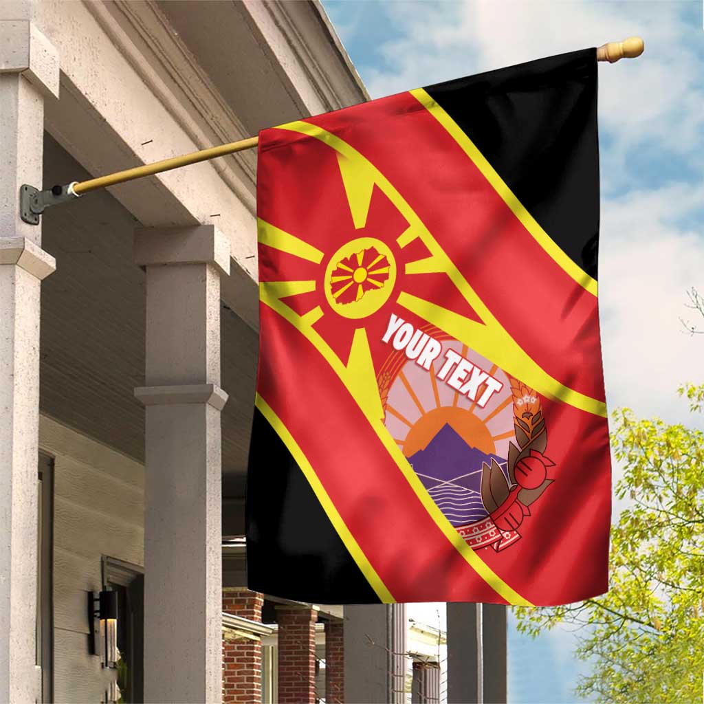Personalised Macedonia National Day Garden Flag New Sun of Liberty Waves Style - Wonder Print Shop