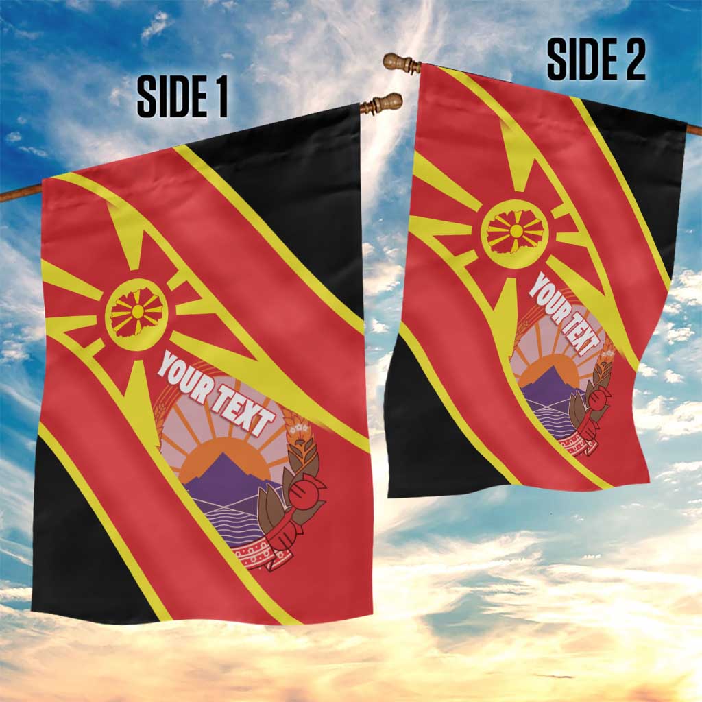 Personalised Macedonia National Day Garden Flag New Sun of Liberty Waves Style - Wonder Print Shop