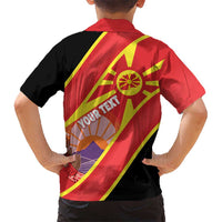 Personalised Macedonia National Day Hawaiian Shirt New Sun of Liberty Waves Style - Wonder Print Shop