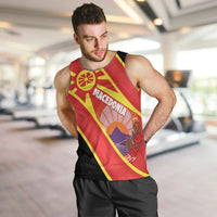 Personalised Macedonia National Day Men Tank Top New Sun of Liberty Waves Style - Wonder Print Shop