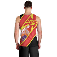 Personalised Macedonia National Day Men Tank Top New Sun of Liberty Waves Style - Wonder Print Shop