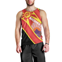 Personalised Macedonia National Day Men Tank Top New Sun of Liberty Waves Style - Wonder Print Shop
