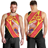 Personalised Macedonia National Day Men Tank Top New Sun of Liberty Waves Style - Wonder Print Shop