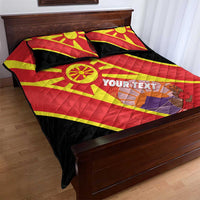 Personalised Macedonia National Day Quilt Bed Set New Sun of Liberty Waves Style - Wonder Print Shop