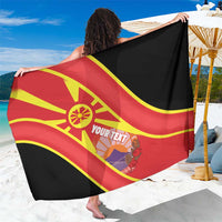 Personalised Macedonia National Day Sarong New Sun of Liberty Waves Style - Wonder Print Shop