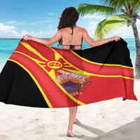 Personalised Macedonia National Day Sarong New Sun of Liberty Waves Style - Wonder Print Shop
