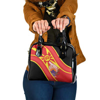 Personalised Macedonia National Day Shoulder Handbag New Sun of Liberty Waves Style - Wonder Print Shop