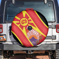 Personalised Macedonia National Day Spare Tire Cover New Sun of Liberty Waves Style - Wonder Print Shop