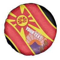 Personalised Macedonia National Day Spare Tire Cover New Sun of Liberty Waves Style - Wonder Print Shop