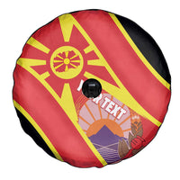 Personalised Macedonia National Day Spare Tire Cover New Sun of Liberty Waves Style - Wonder Print Shop
