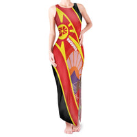Personalised Macedonia National Day Tank Maxi Dress New Sun of Liberty Waves Style - Wonder Print Shop