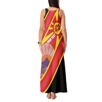 Personalised Macedonia National Day Tank Maxi Dress New Sun of Liberty Waves Style - Wonder Print Shop