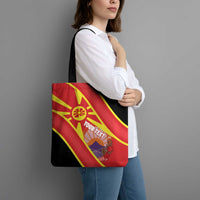 Personalised Macedonia National Day Tote Bag New Sun of Liberty Waves Style - Wonder Print Shop