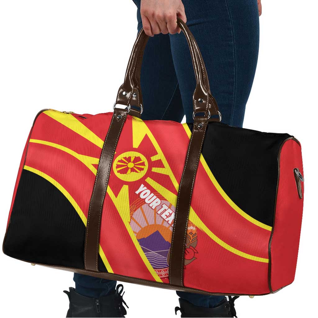 Personalised Macedonia National Day Travel Bag New Sun of Liberty Waves Style - Wonder Print Shop